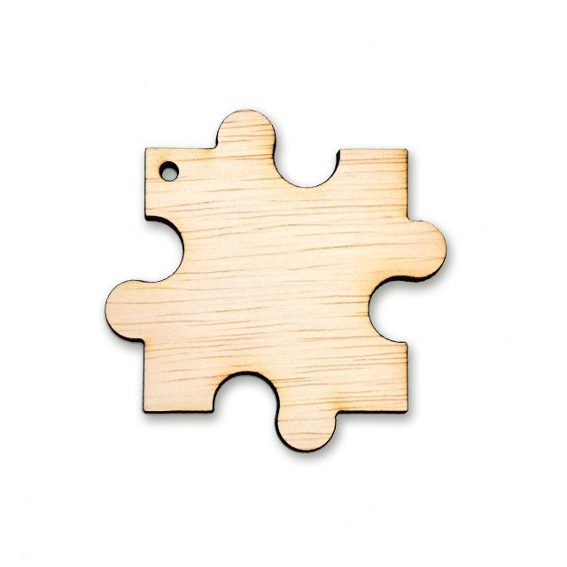 Piesă puzzle, 5×5 cm, placaj lemn :: 5 cm