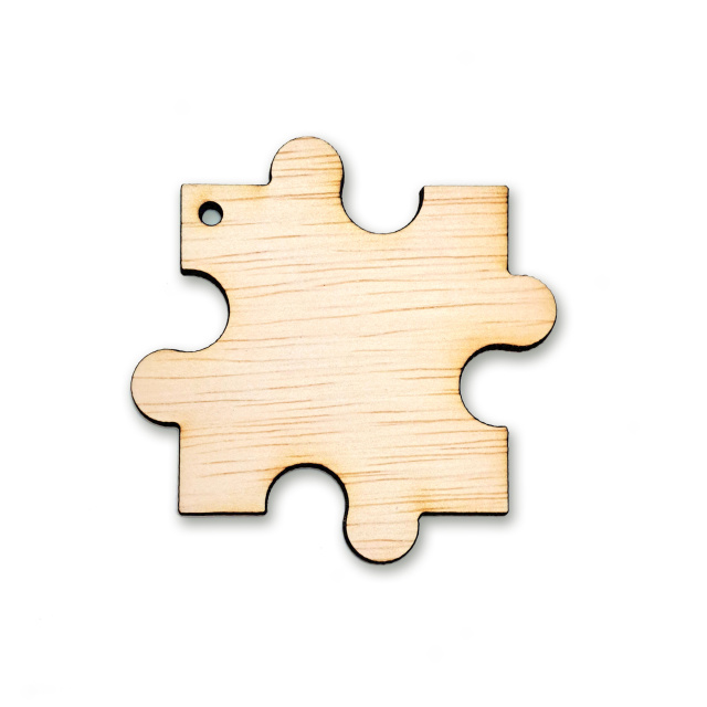 Piesă puzzle, 10×10 cm, placaj lemn :: 10 cm