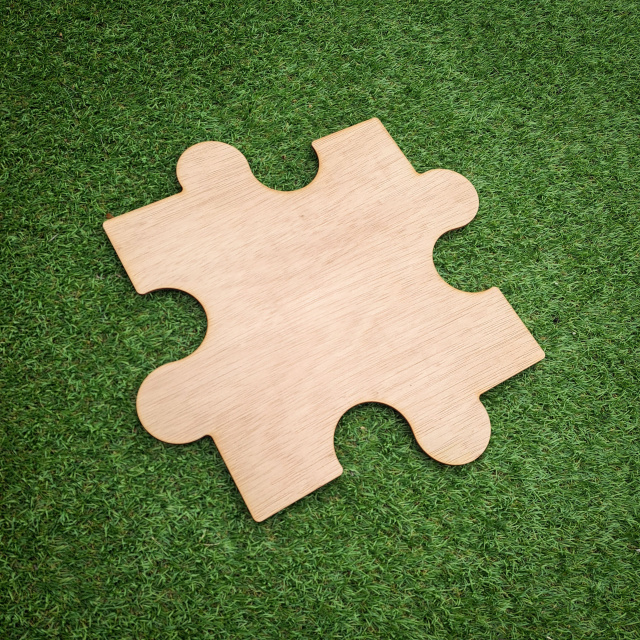Piesă puzzle, 50×50 cm, placaj lemn :: 50 cm