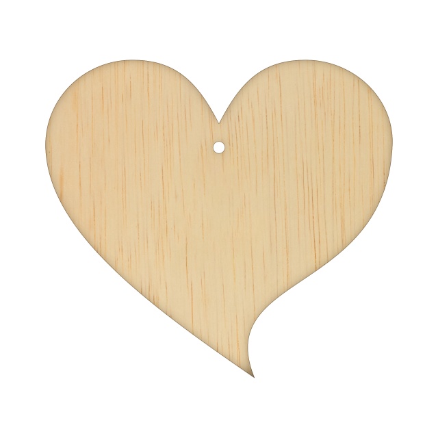 Inimă deformată, 16,5×15 cm, placaj :: 15 cm