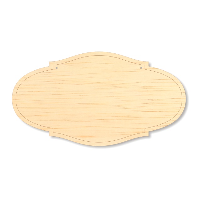 Plachetă model antic cu contur, 35x19 cm, placaj lemn :: 35 cm