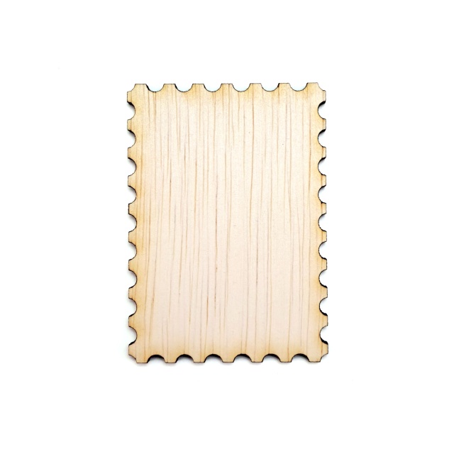 Timbru, 5×3 cm, placaj lemn natur :: 5x3 cm