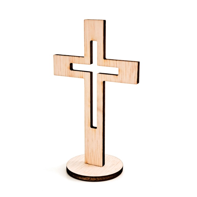 Cruce cu interior decupat și bază rotundă, 20×12,5x8 cm, placaj :: 20 cm