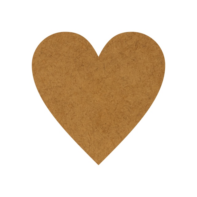 Suport pahar inimă, HDF, 9×9 cm :: 10 buc