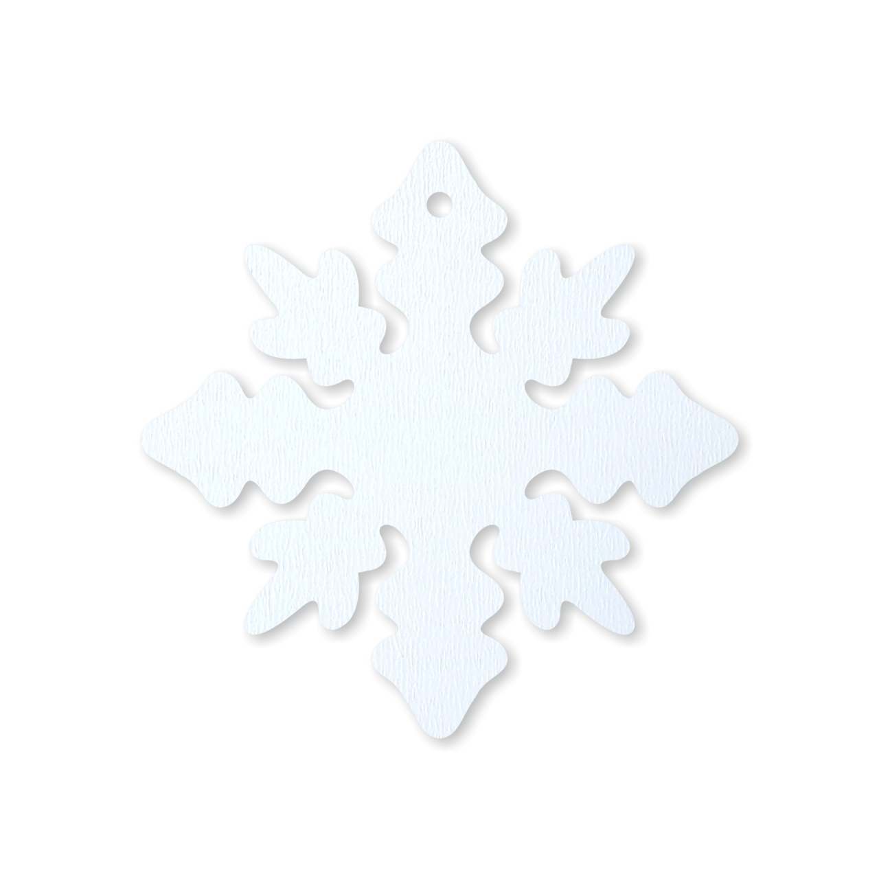 Fulg de zăpadă, 4 cm HDF alb :: 4 cm