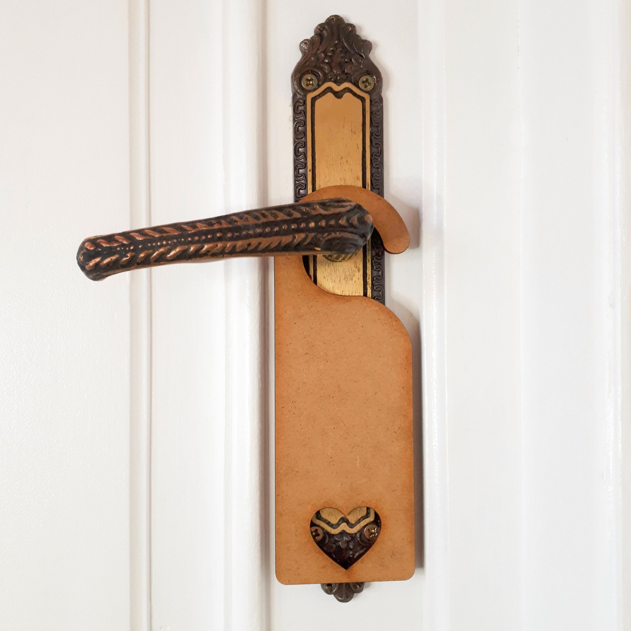 Door tag cu inimă, 6×17 cm, HDF