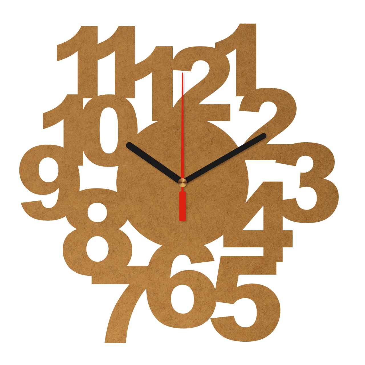 Cadran ceas cu cifre, HDF, 29×29 cm