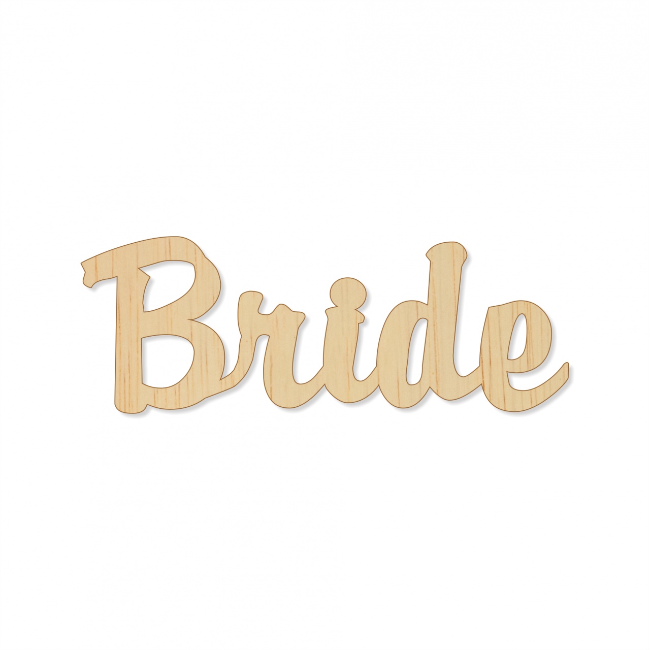 Text Bride, 3 cm, decupat din placaj