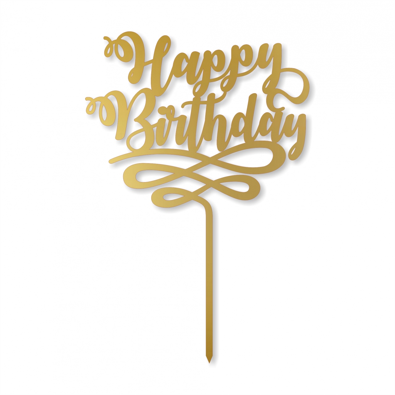 Topper Happy Birthday 13,5×20 cm, HDF alb