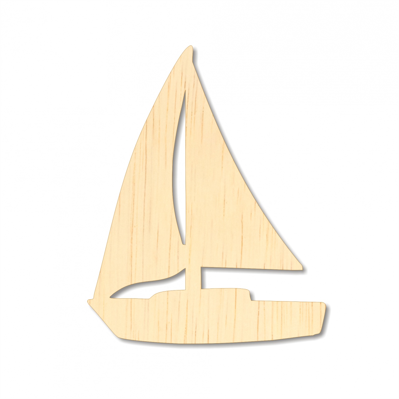 Barcă cu pânză, 8×10 cm, placaj lemn