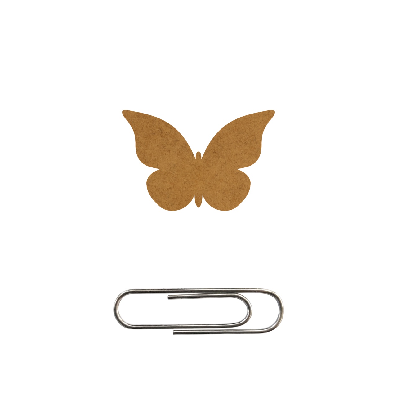 Fluture, 2,5×1,6 cm, HDF brut :: 2,5 cm
