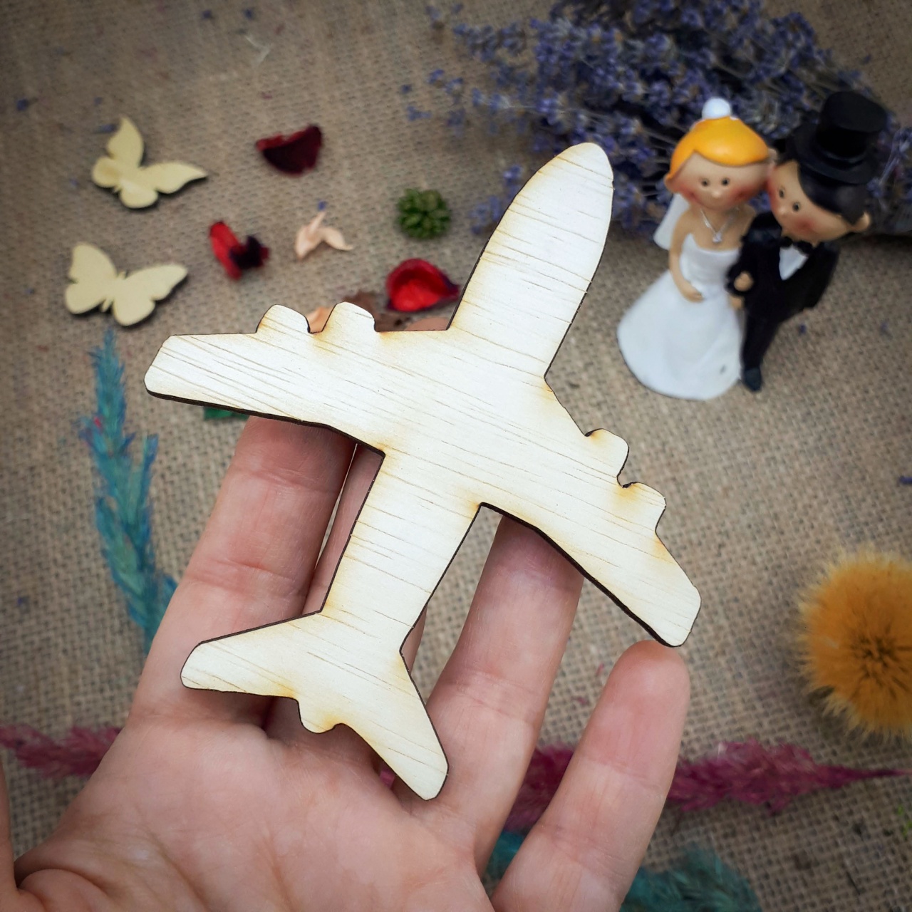Avion, 9×10 cm, placaj lemn :: 10 cm