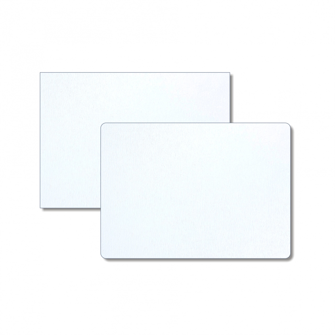 Dreptunghi colțuri drepte, 7×5 cm, placaj lemn HDF alb :: 7×5 cm colțuri drepte