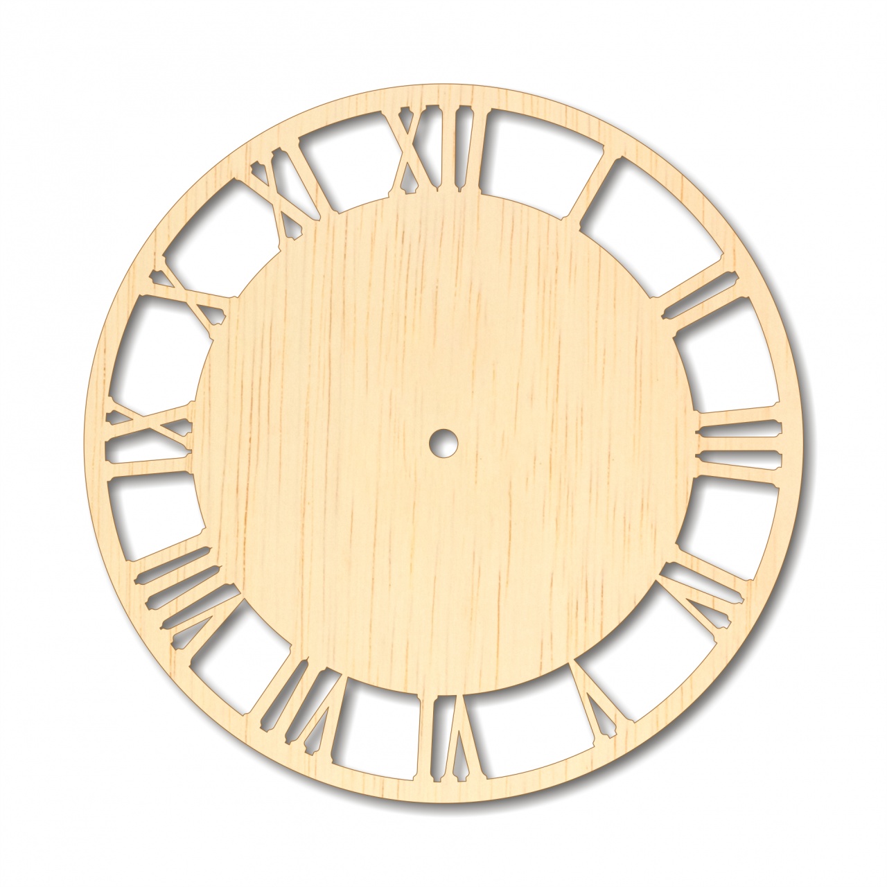 Cadran ceas cu cifre romane decupate, Ø20 cm, placaj lemn :: 20 cm