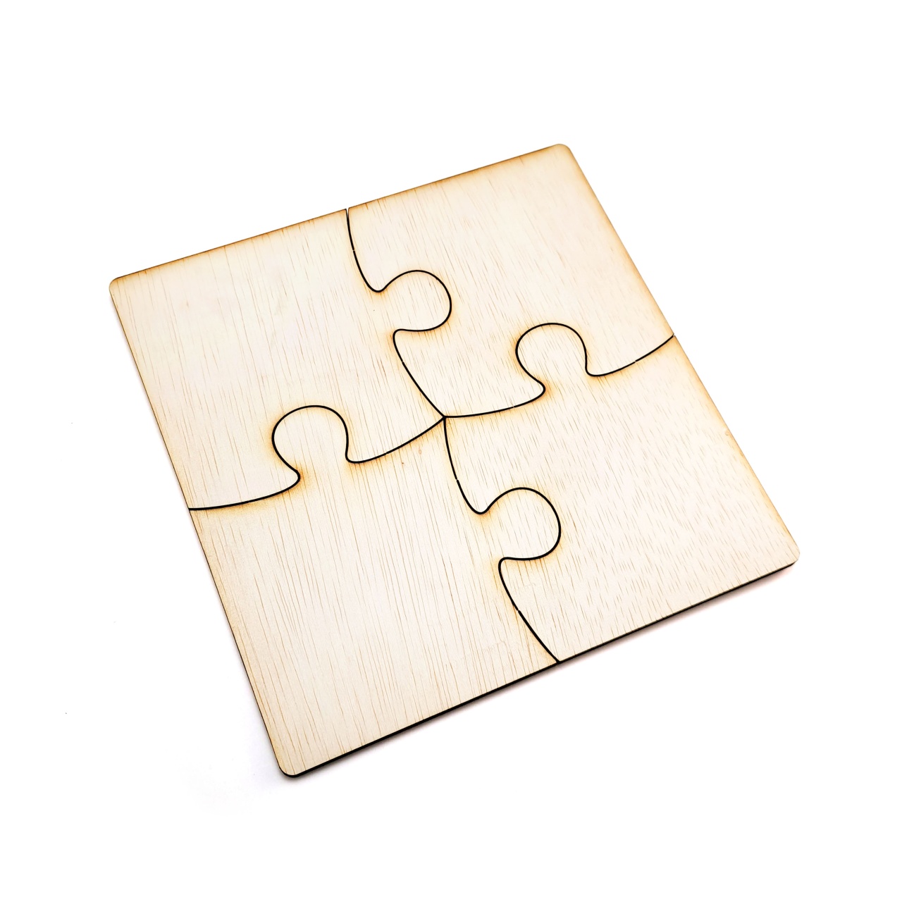 Puzzle pătrat 4 piese, 20×20 cm, placaj lemn :: 20 cm