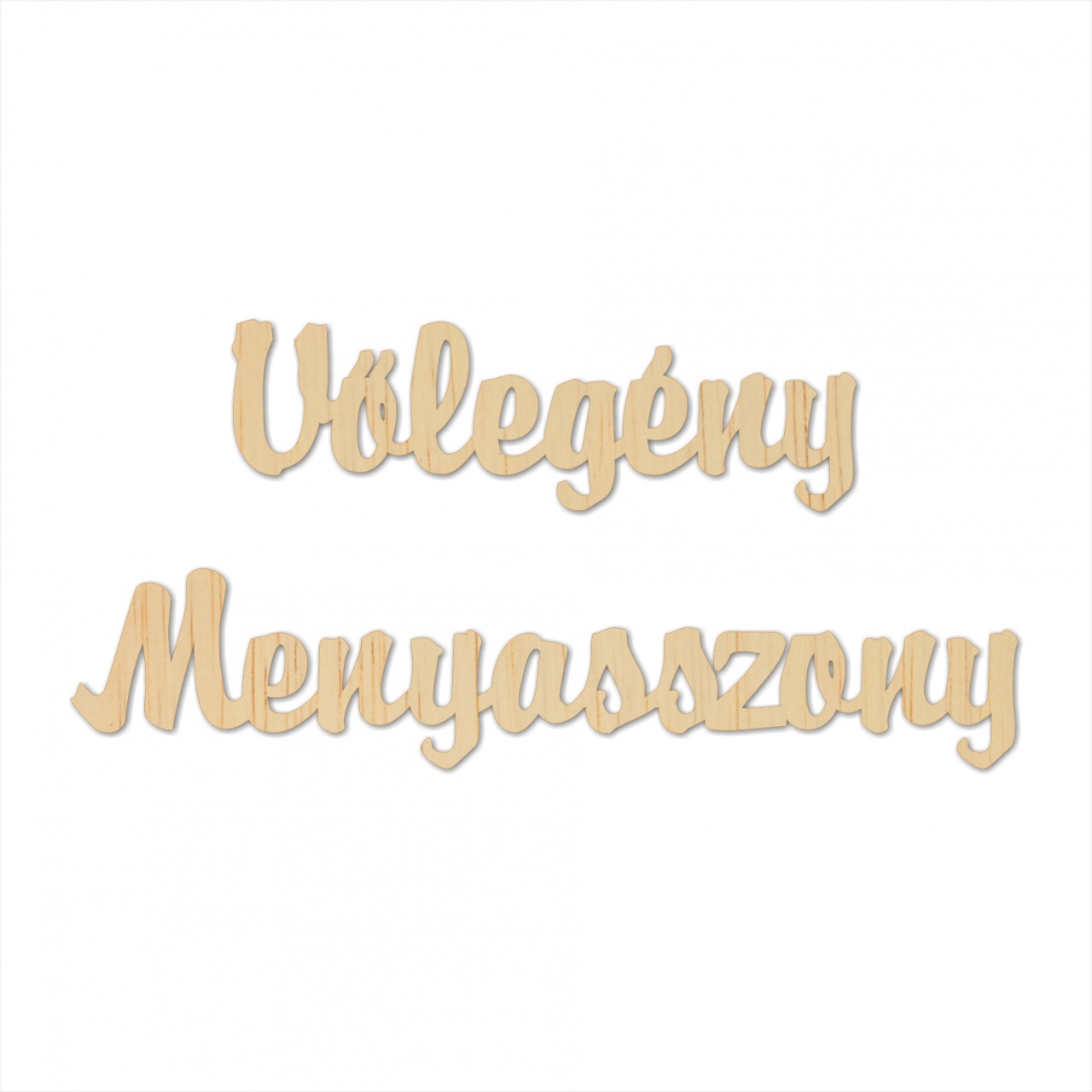 Text Menyasszony, 3 cm, decupat din placaj