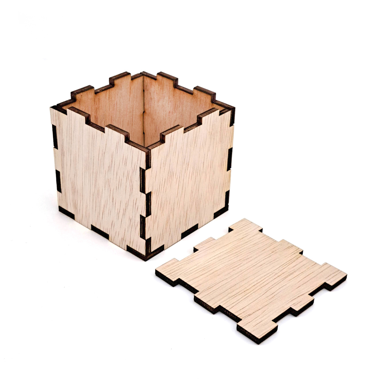 Cubuleț, 7×7×7 cm, placaj lemn :: 7 cm
