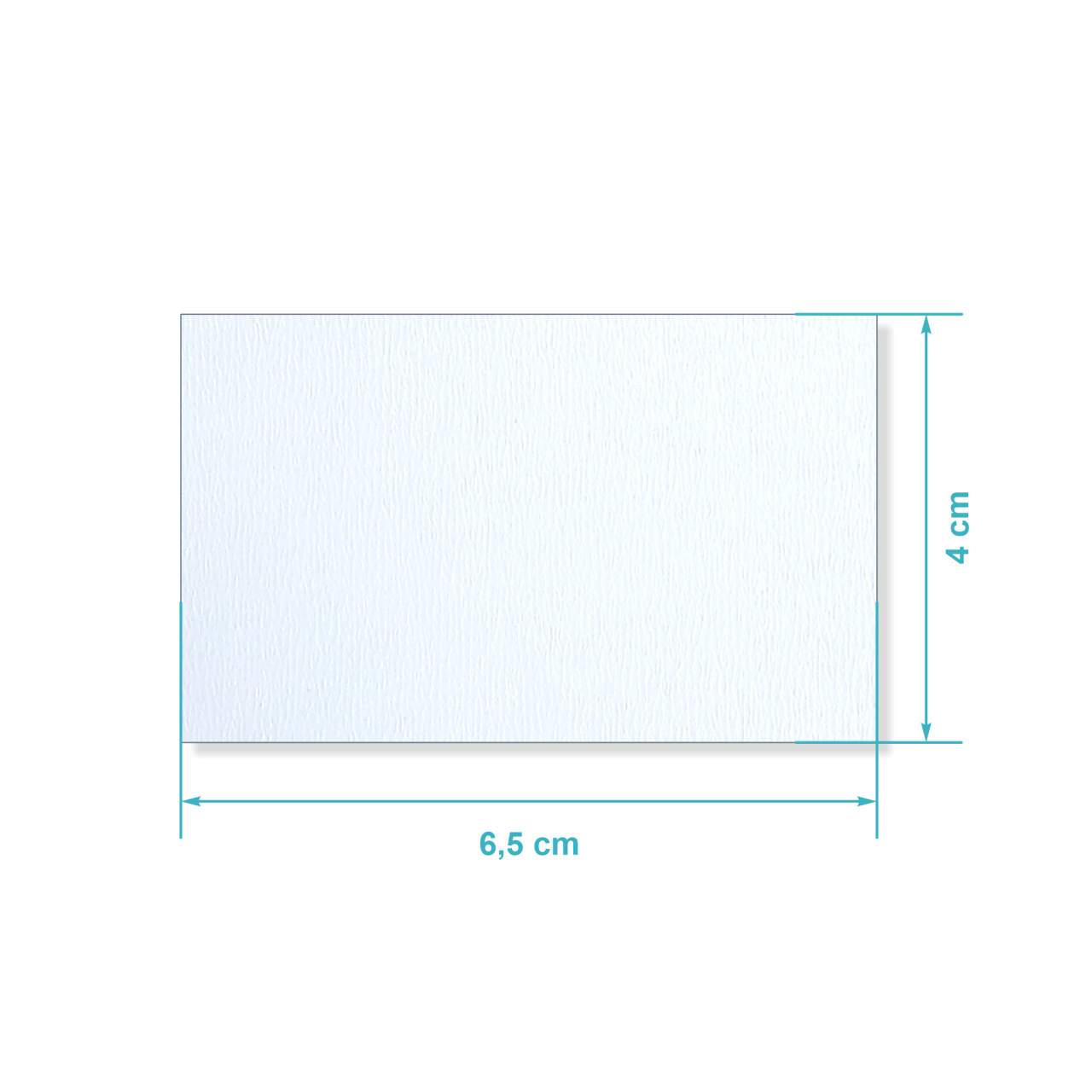 Dreptunghi colțuri drepte, 6,5×4 cm, placaj lemn HDF alb :: 6,5×4 cm colțuri drepte