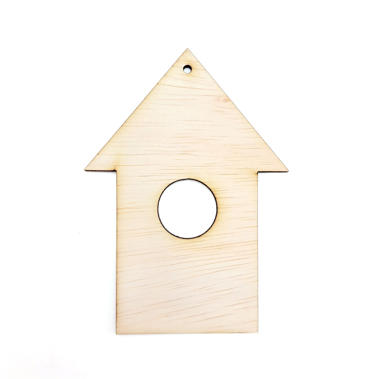 Căsuță cu cerc, 13×18 cm, placaj lemn  :: 18 cm