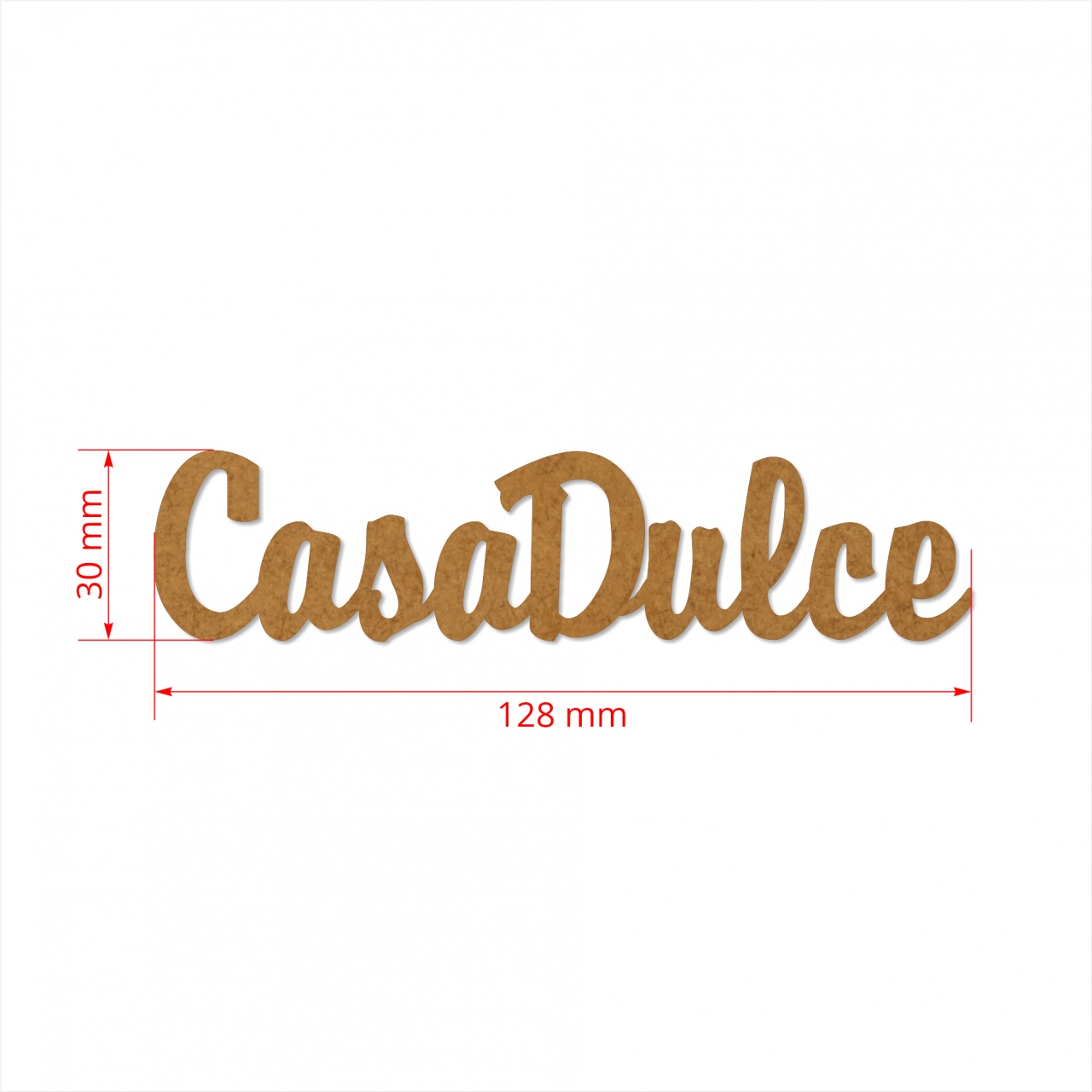 Text Casa Dulce, 3 cm, decupat din HDF