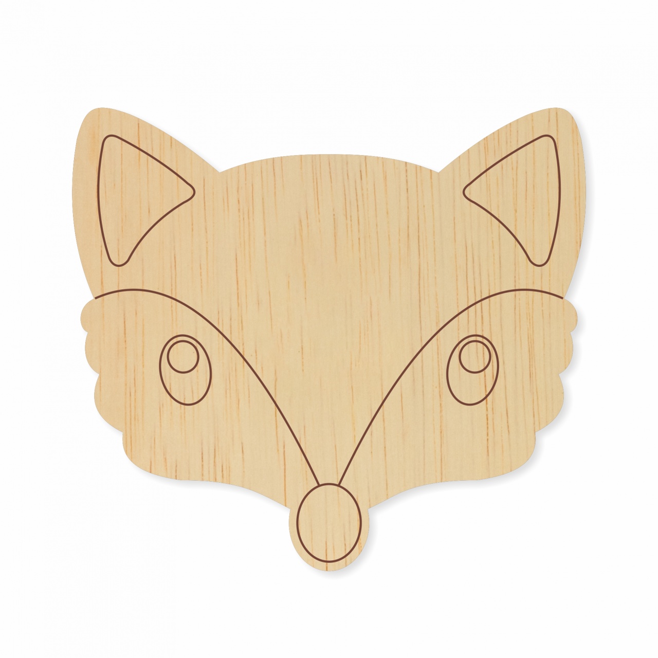 Vulpe, 8×7,2 cm, placaj lemn